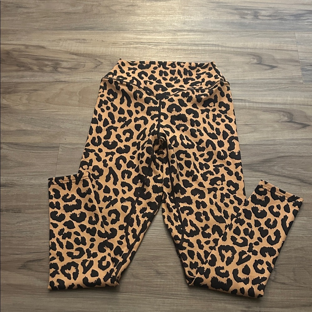 Balance Athletica Original Animal Print Leggings - Black and Tan